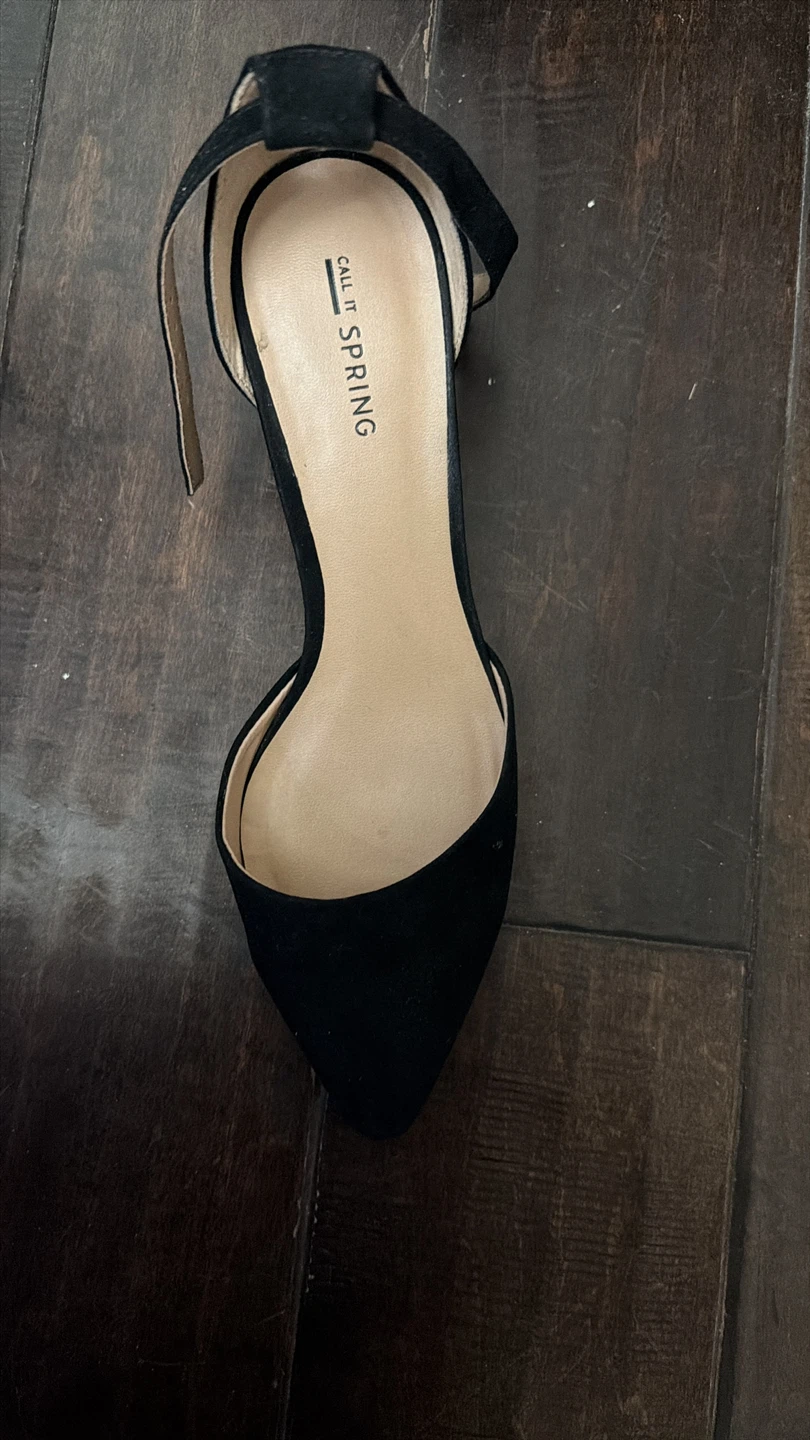 Call It Spring Black Suede Ankle Strap Heels