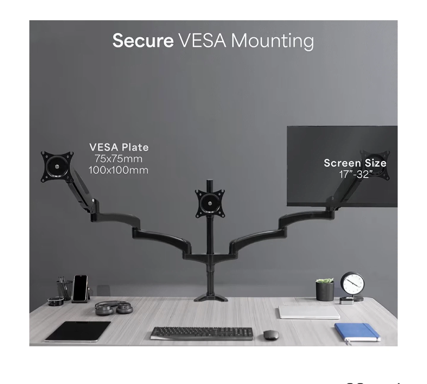 VIVO Triple Monitor Desk Mount - photo 5