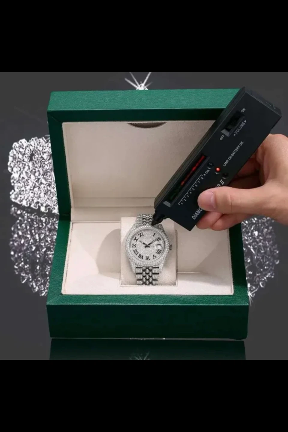 Luxury Diamond Watch with Roman Numerals - photo 2