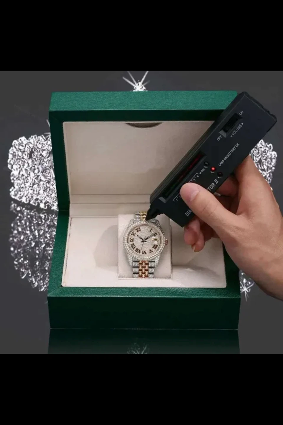 Luxury Diamond Watch with Roman Numerals - photo 5