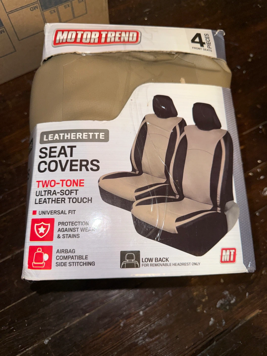 Motor Trend Leatherette Seat Covers - Two-Tone Universal Fit