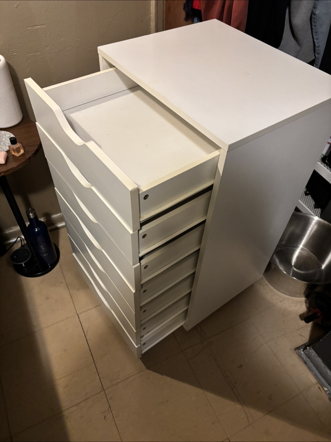 White 7-Drawer Rolling Storage Cart - photo 2