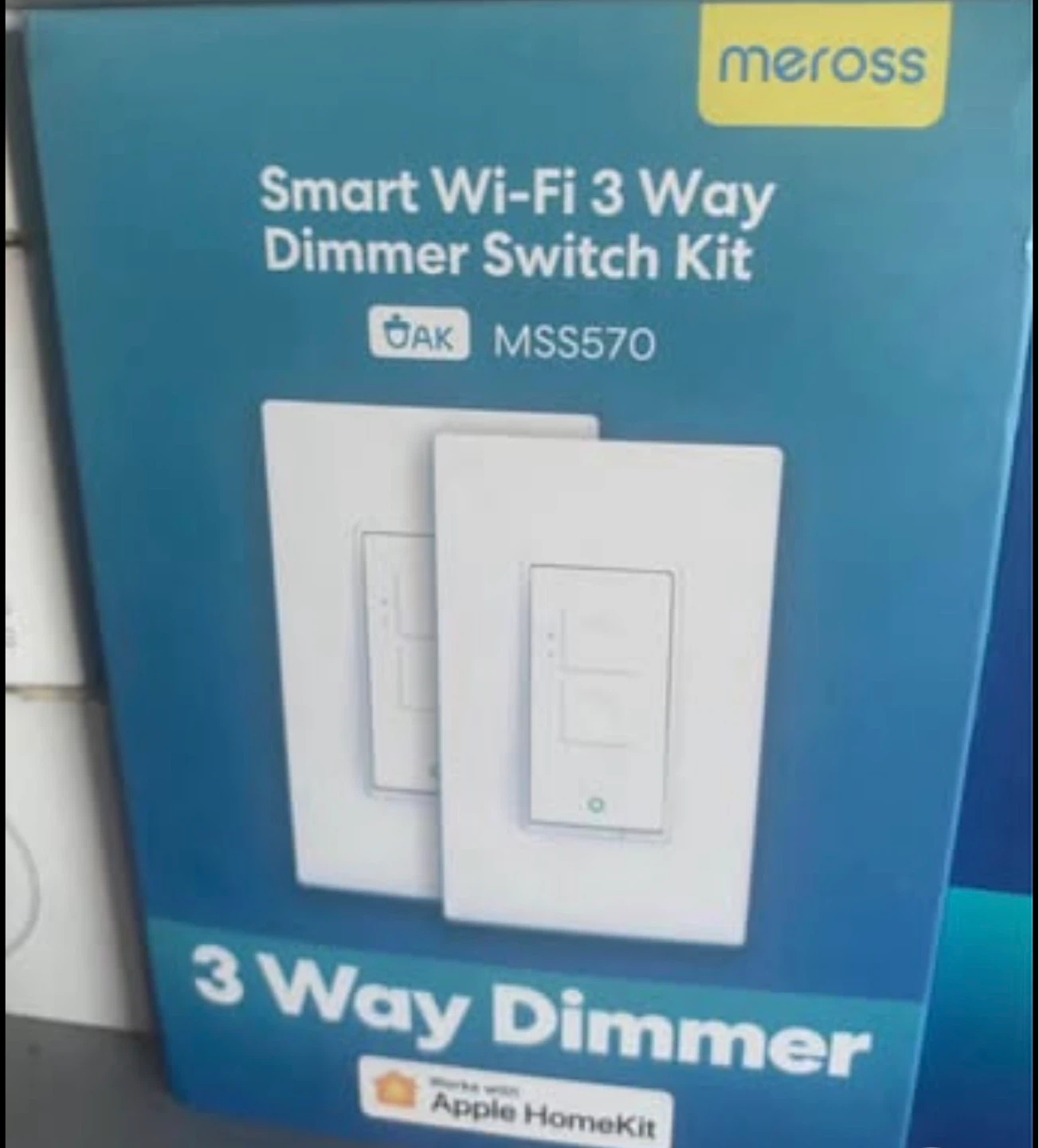 Meross Smart Wi-Fi 3 Way Dimmer Switch Kit MSS570