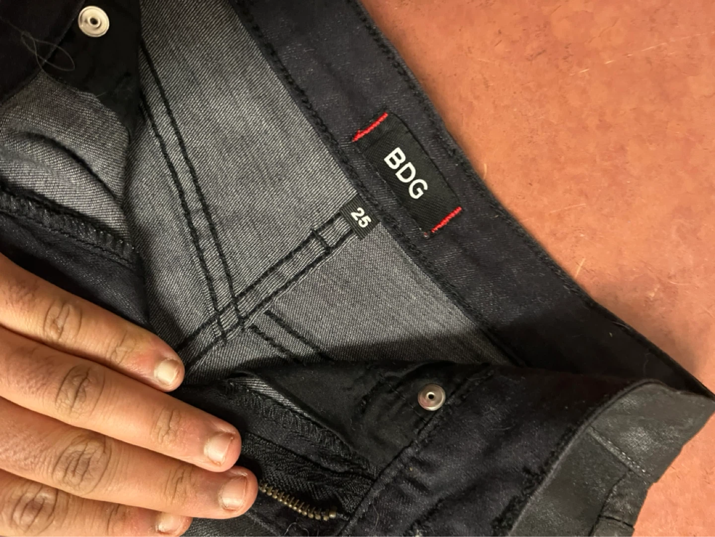 BDG Black Denim Shorts Size 25 - photo 3