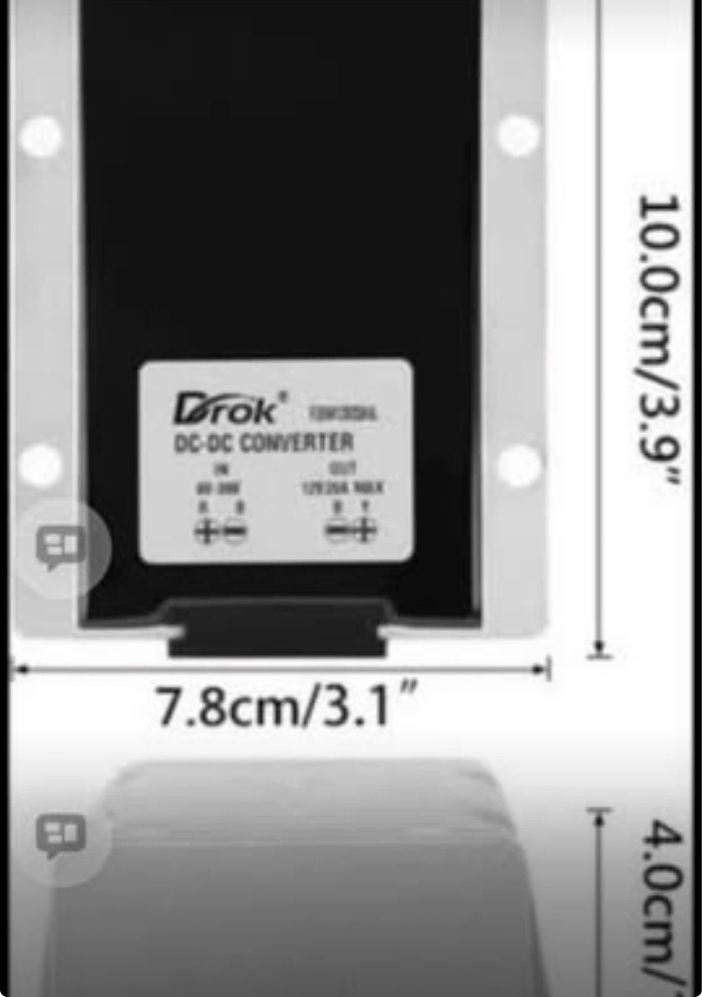 DROK DC-DC Converter 9V-36V to 12V 20A 240W - photo 2