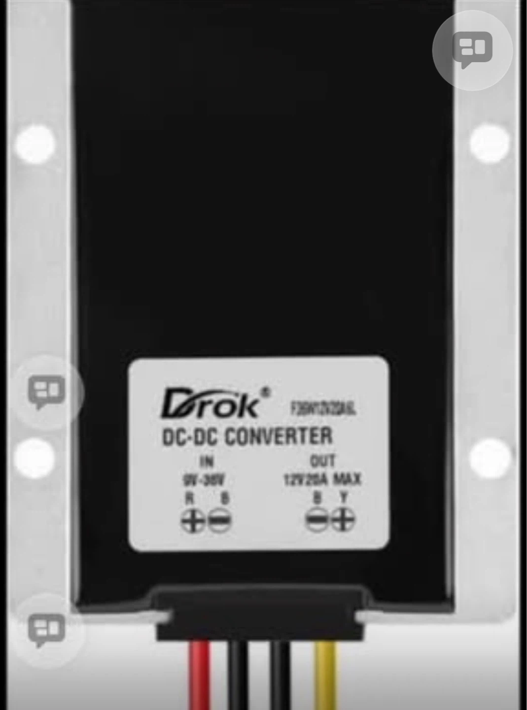 DROK DC-DC Converter 9V-36V to 12V 20A 240W - photo 4