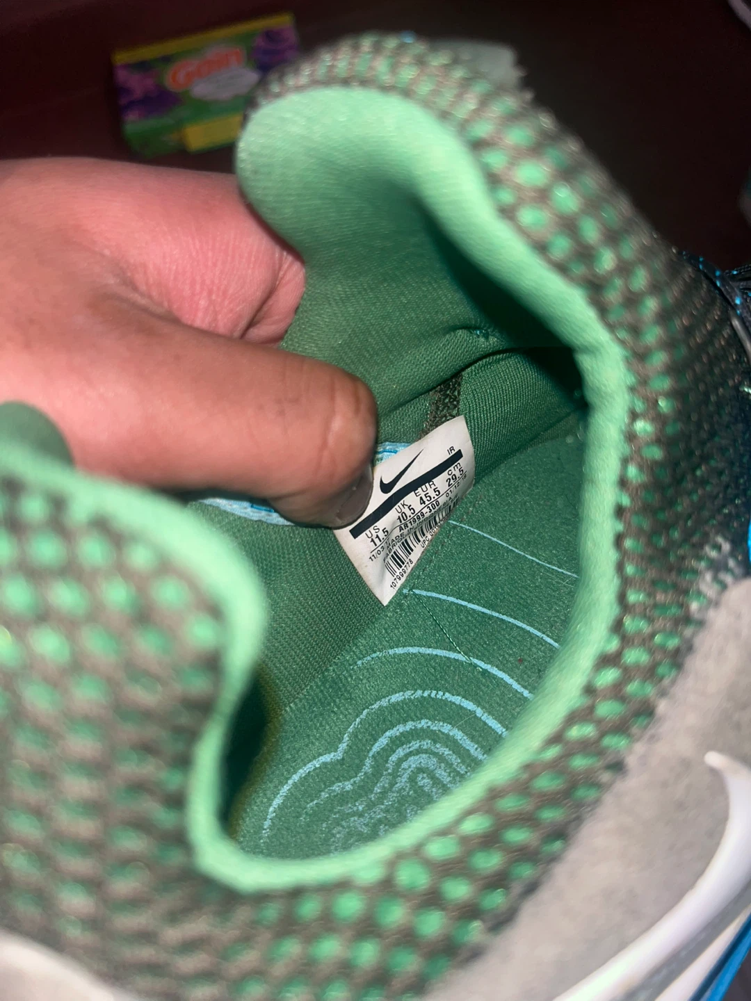 Nike Running Shoes Green/Grey/Blue size 11.5 - photo 4