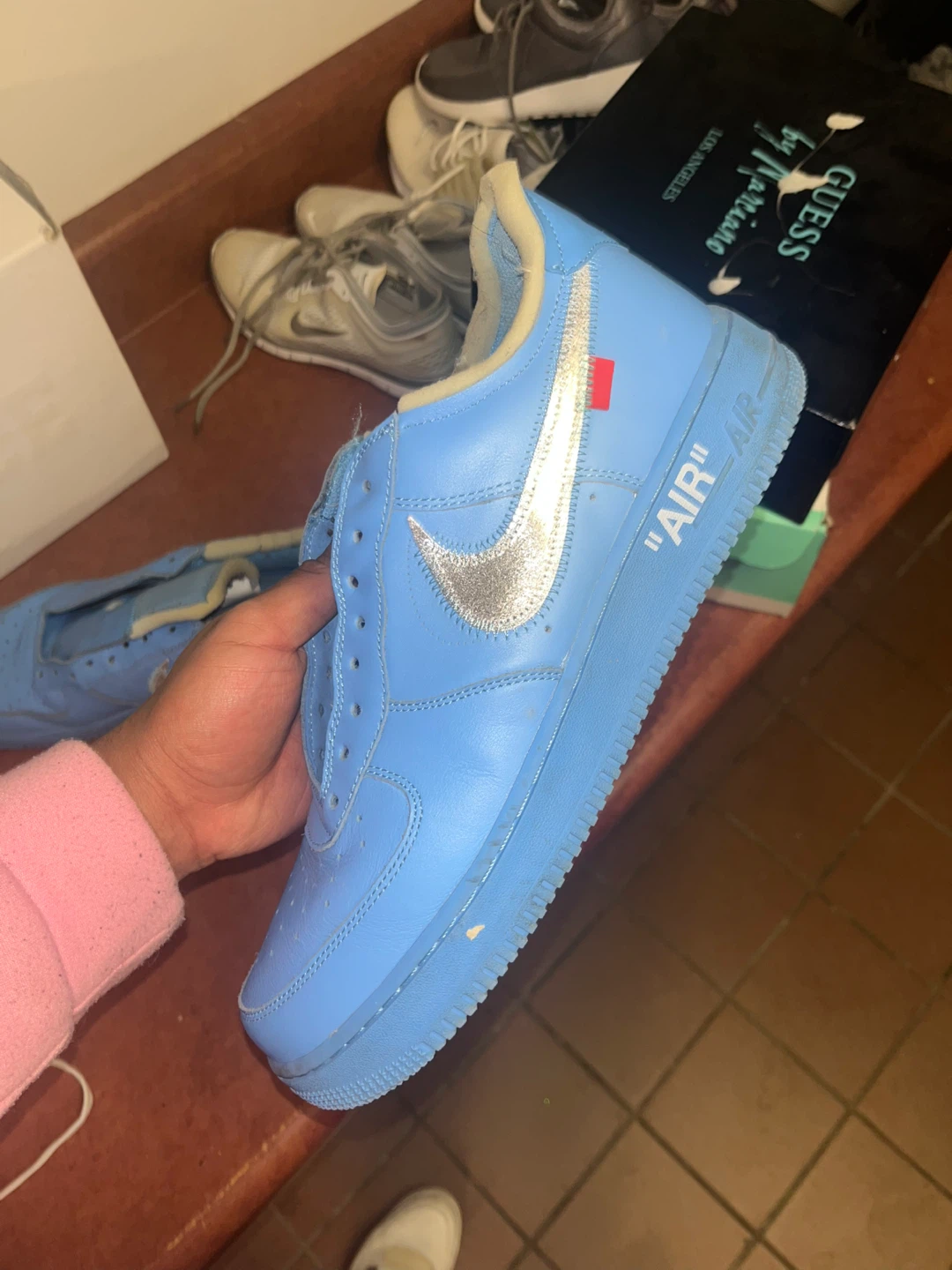 Nike Air Force 1 Low Off-White University Blue size 13 - photo 5