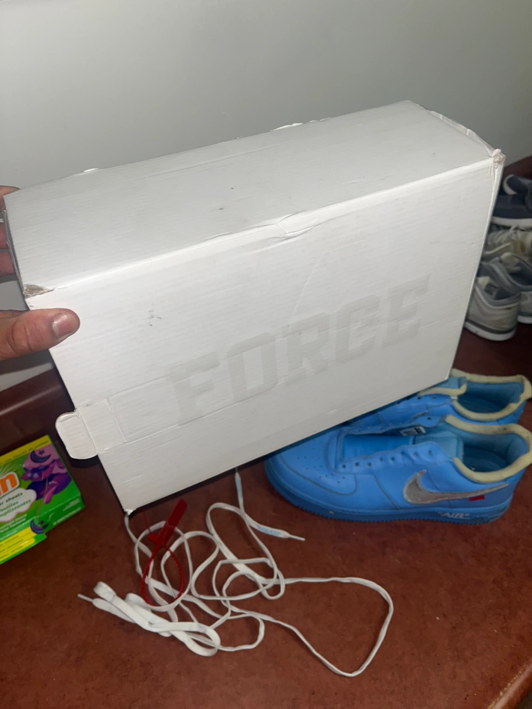 Nike Air Force 1 Low Off-White University Blue size 13 - photo 2