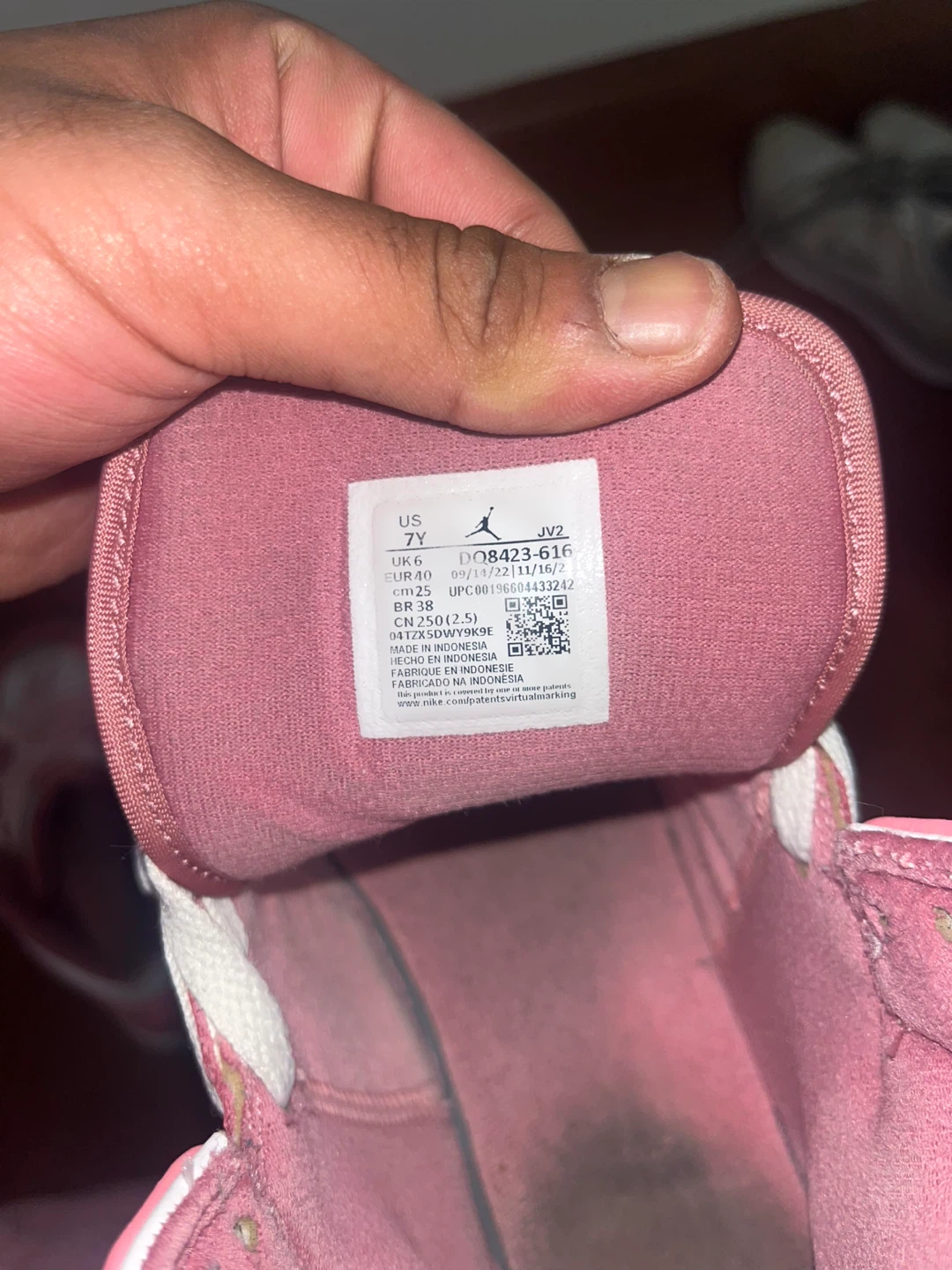 Nike Air Jordan 1 Mid Pink White Toddler Shoes US 7Y - photo 5