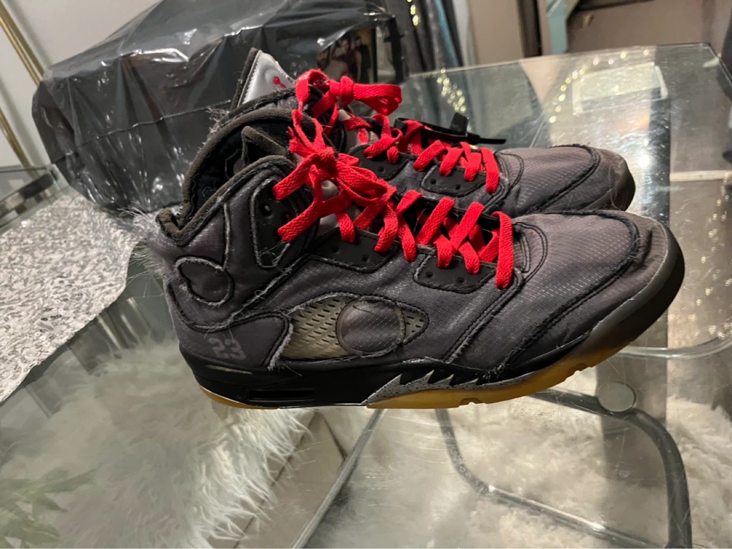 Air Jordan 5 Off-White Sneakers size 13 Wo/box