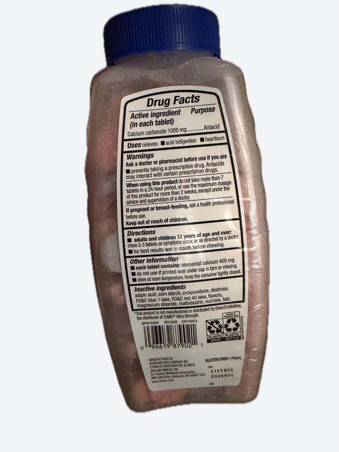 Kirkland Signature Ultra Strength Antacid 1000mg - photo 2