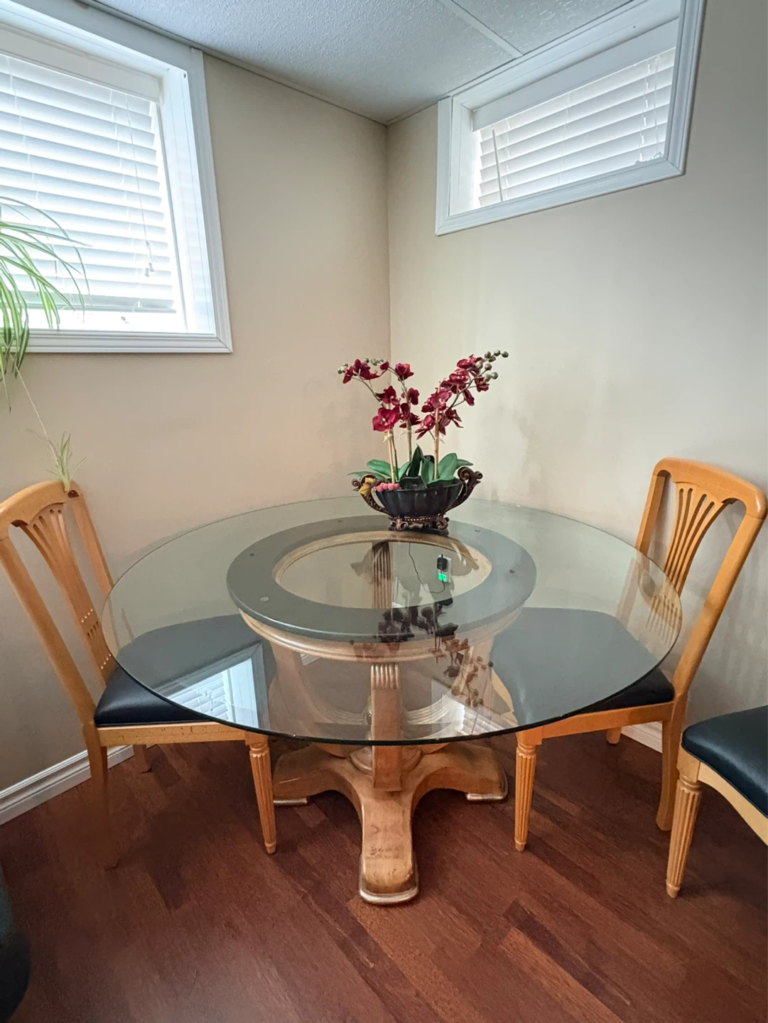 Glass Top Dining Table with 6 Chairs - photo 2