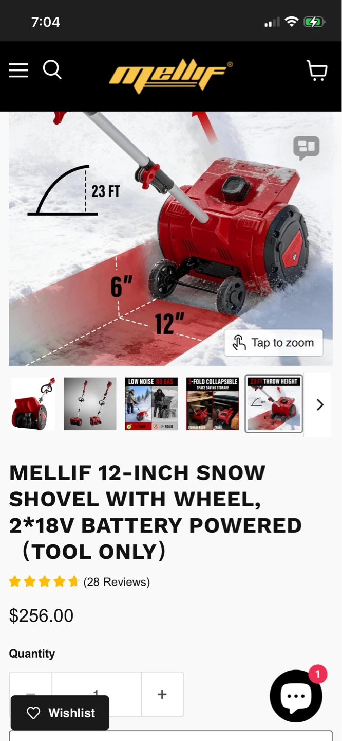 Snow Blower Compatible with Milwaukee