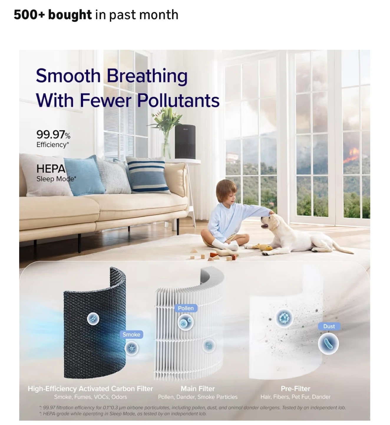 Levoit Air Purifier with 2 NEW Filters - photo 3