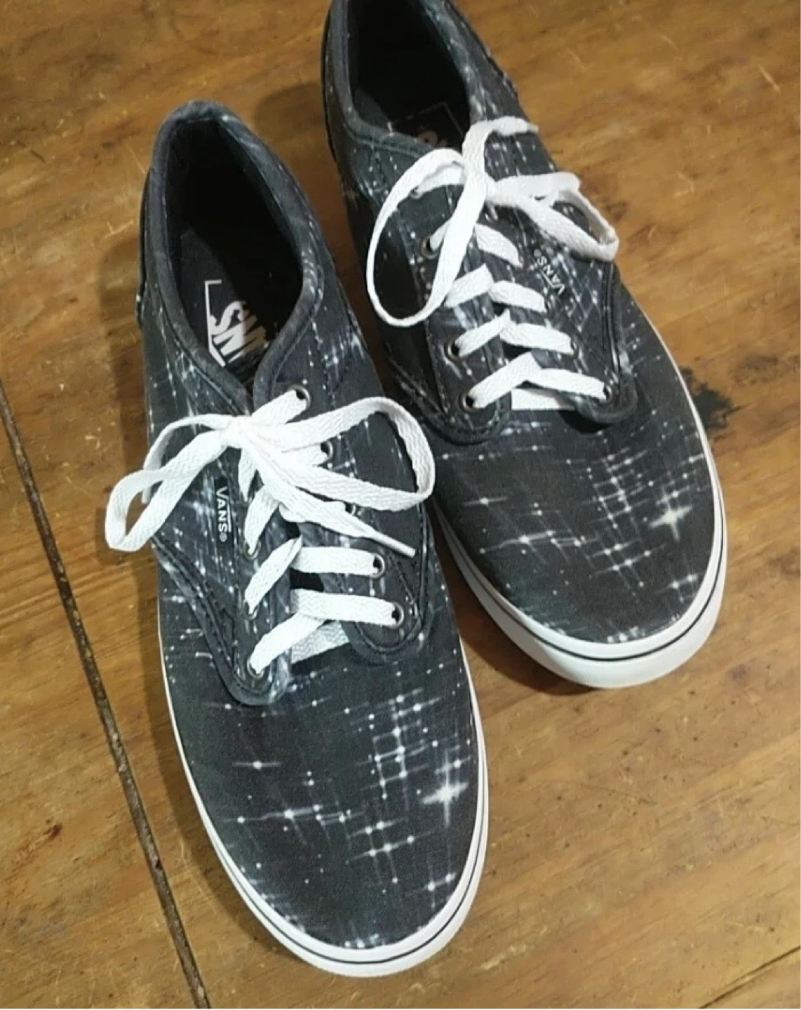 Size 7 Lady’s Vans Sneakers - Cosmic Galaxy Design - like new - photo 2