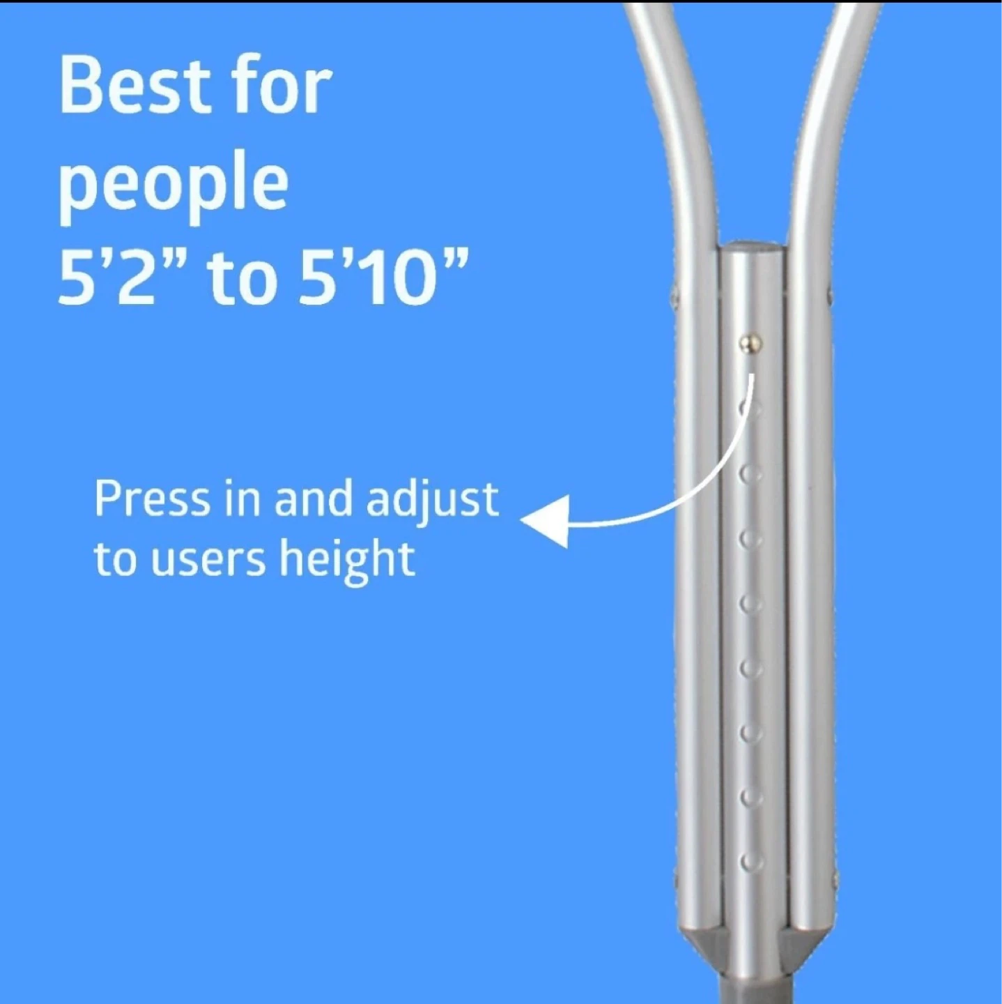 Adult Aluminum Crutches - Medium Size - Like New - photo 4