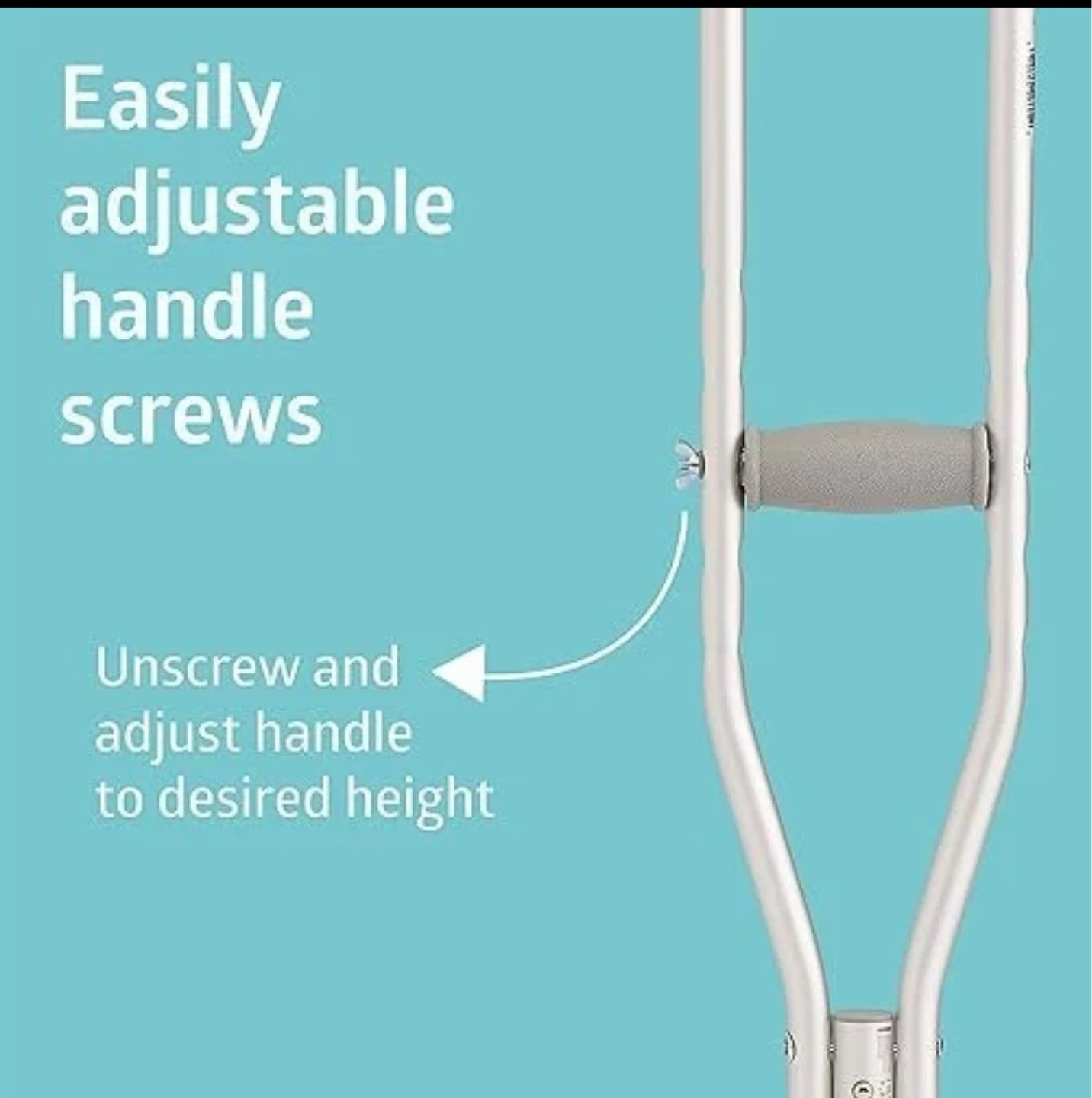 Adult Aluminum Crutches - Medium Size - Like New - photo 3