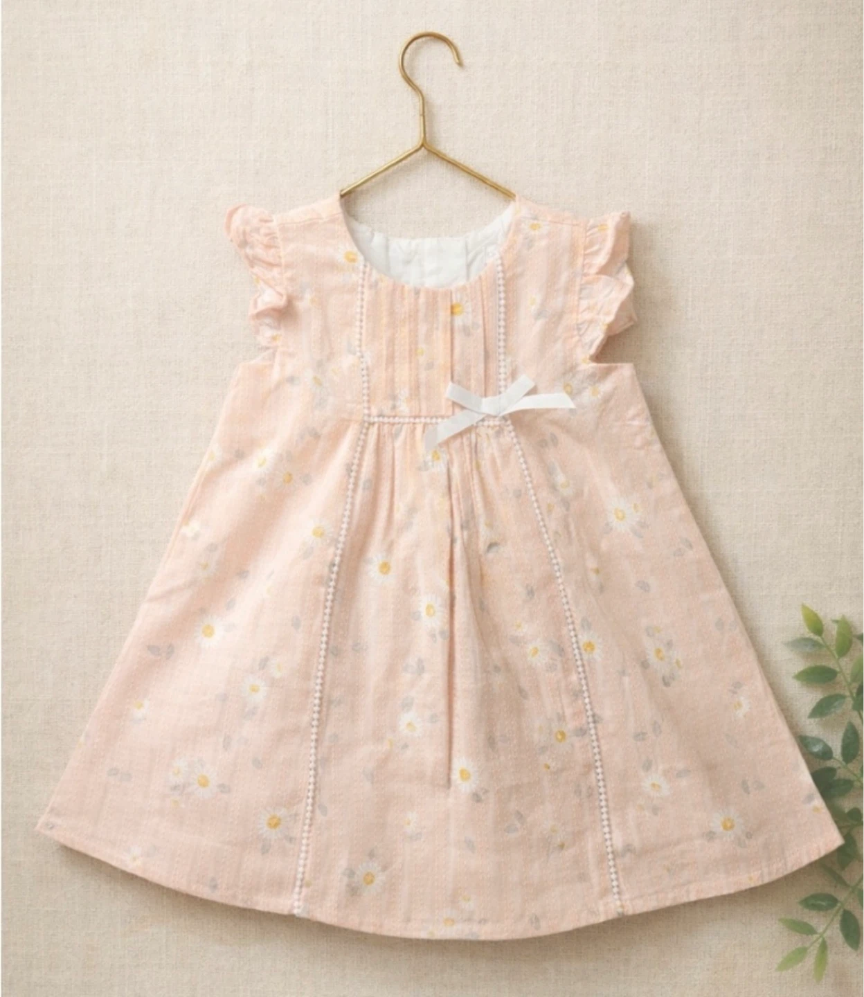 Catherine Malandrino Floral Dress – Pink Ruffle Sleeve, 12M