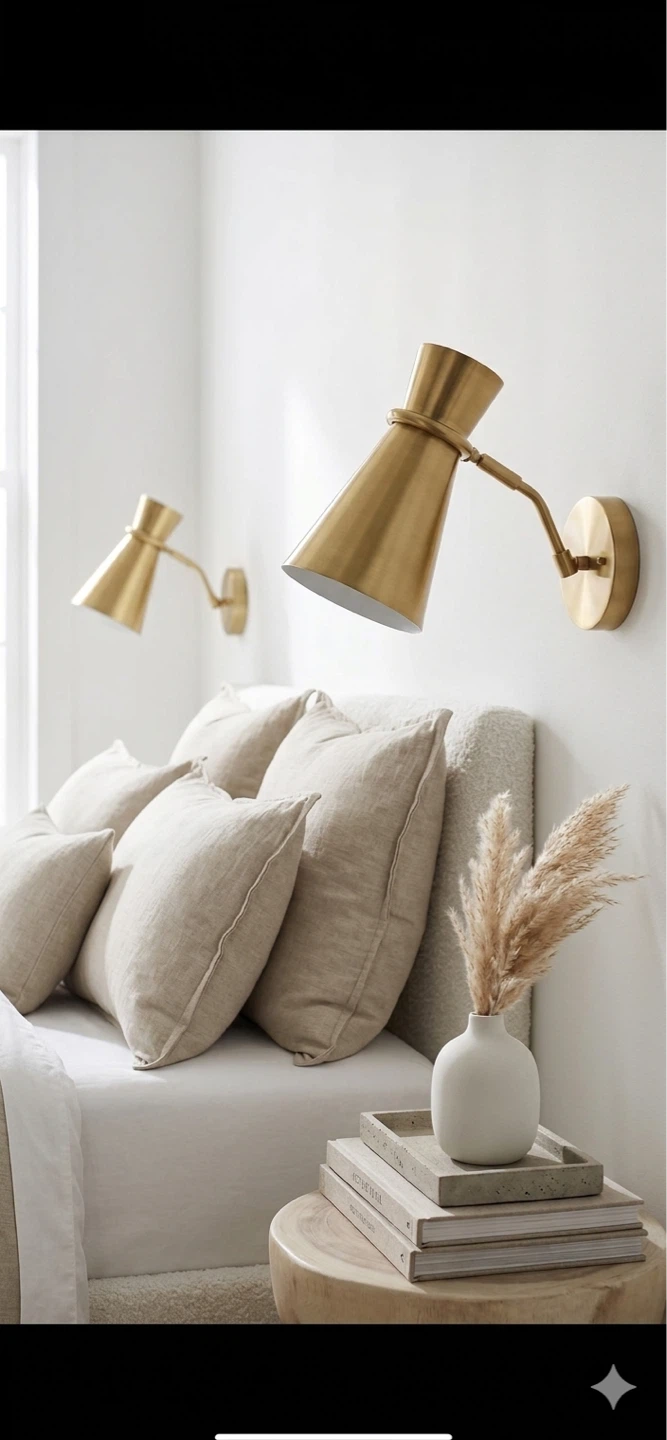 Brass Wall Sconces (battery operated)