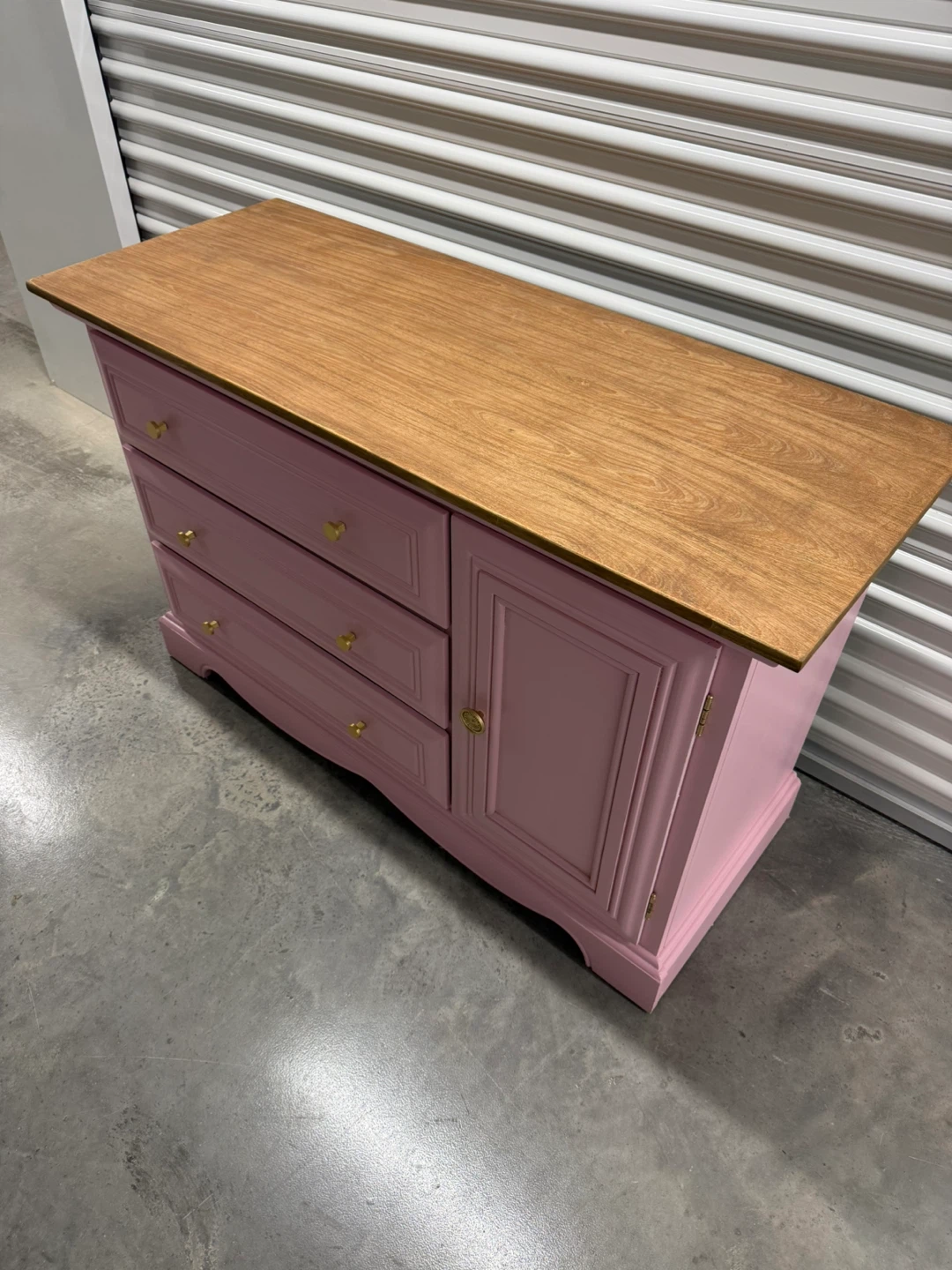 🚨Free Delivery NJ/NY Pink Solid Wood Dresser - 3 Drawers - photo 5