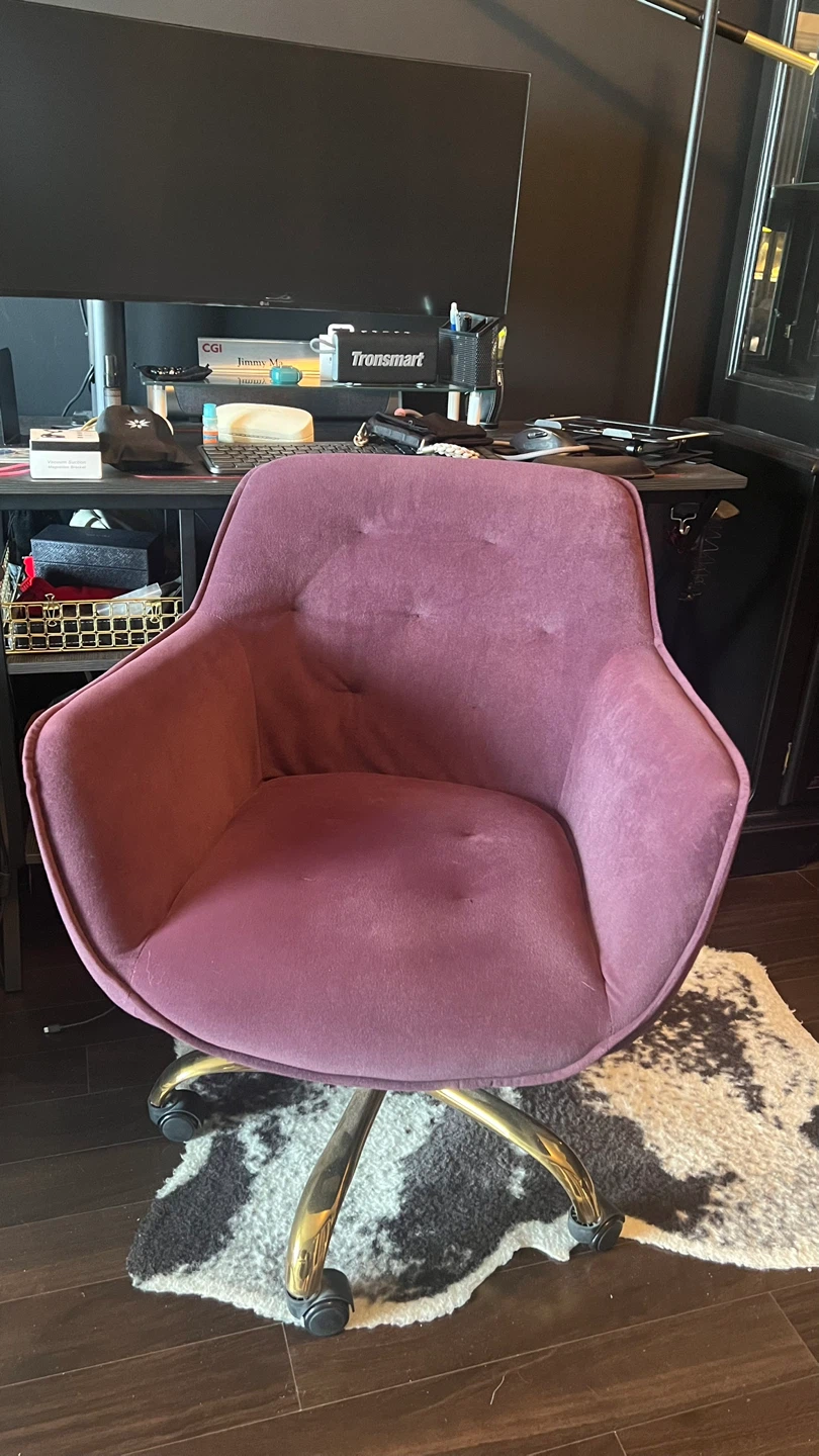Velvet Office Chair-purple