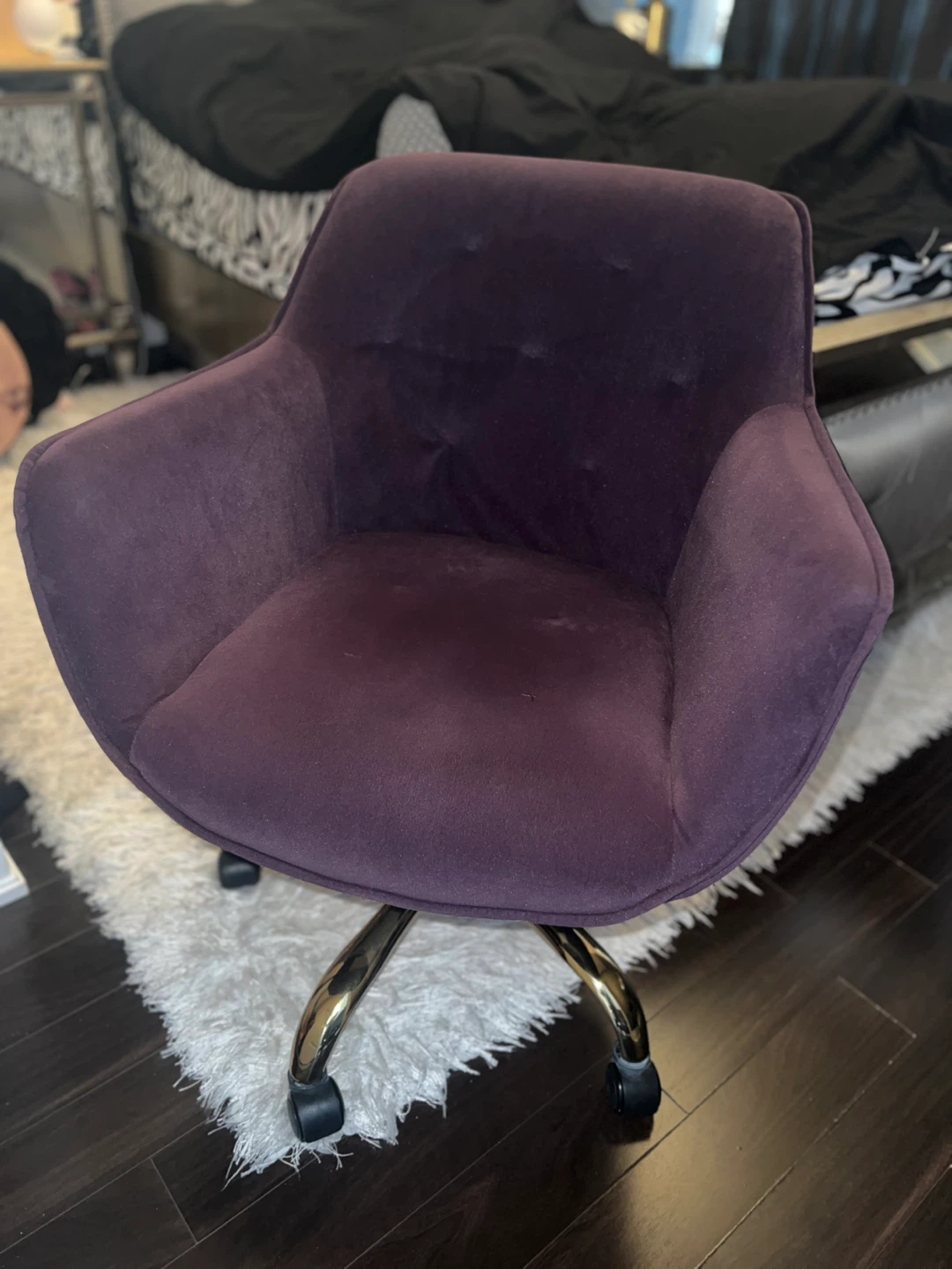 Velvet Office Chair-purple - photo 2