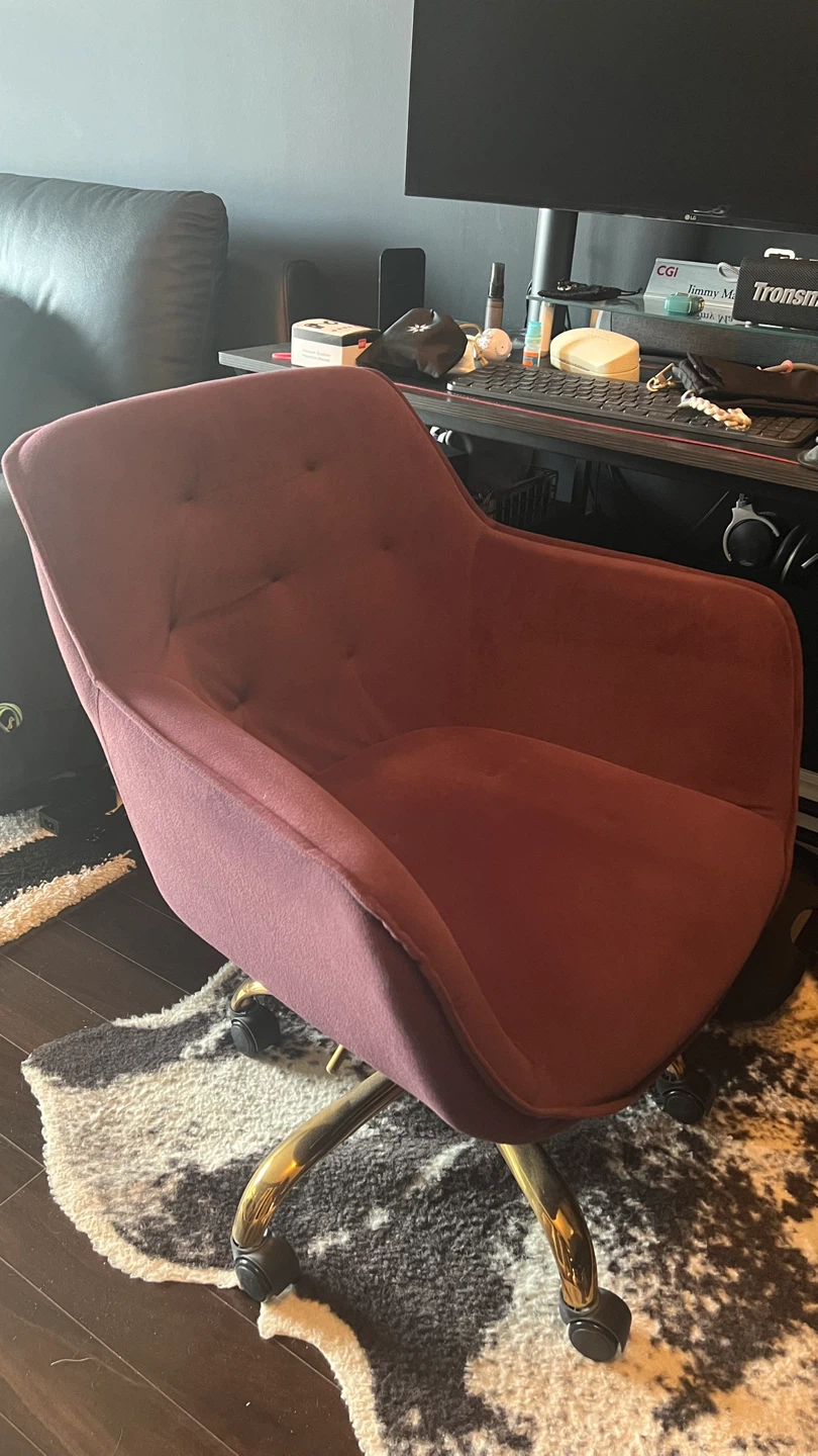 Velvet Office Chair-purple - photo 3