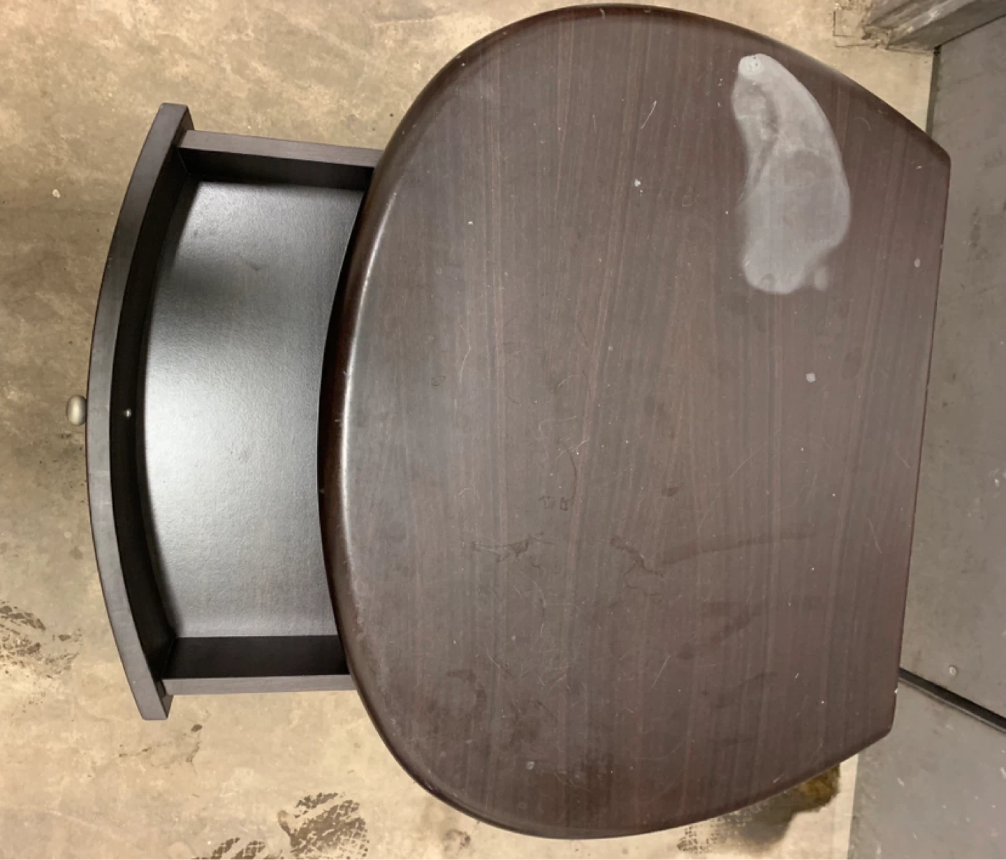 Dark Brown 2-Drawer Nightstand - photo 3