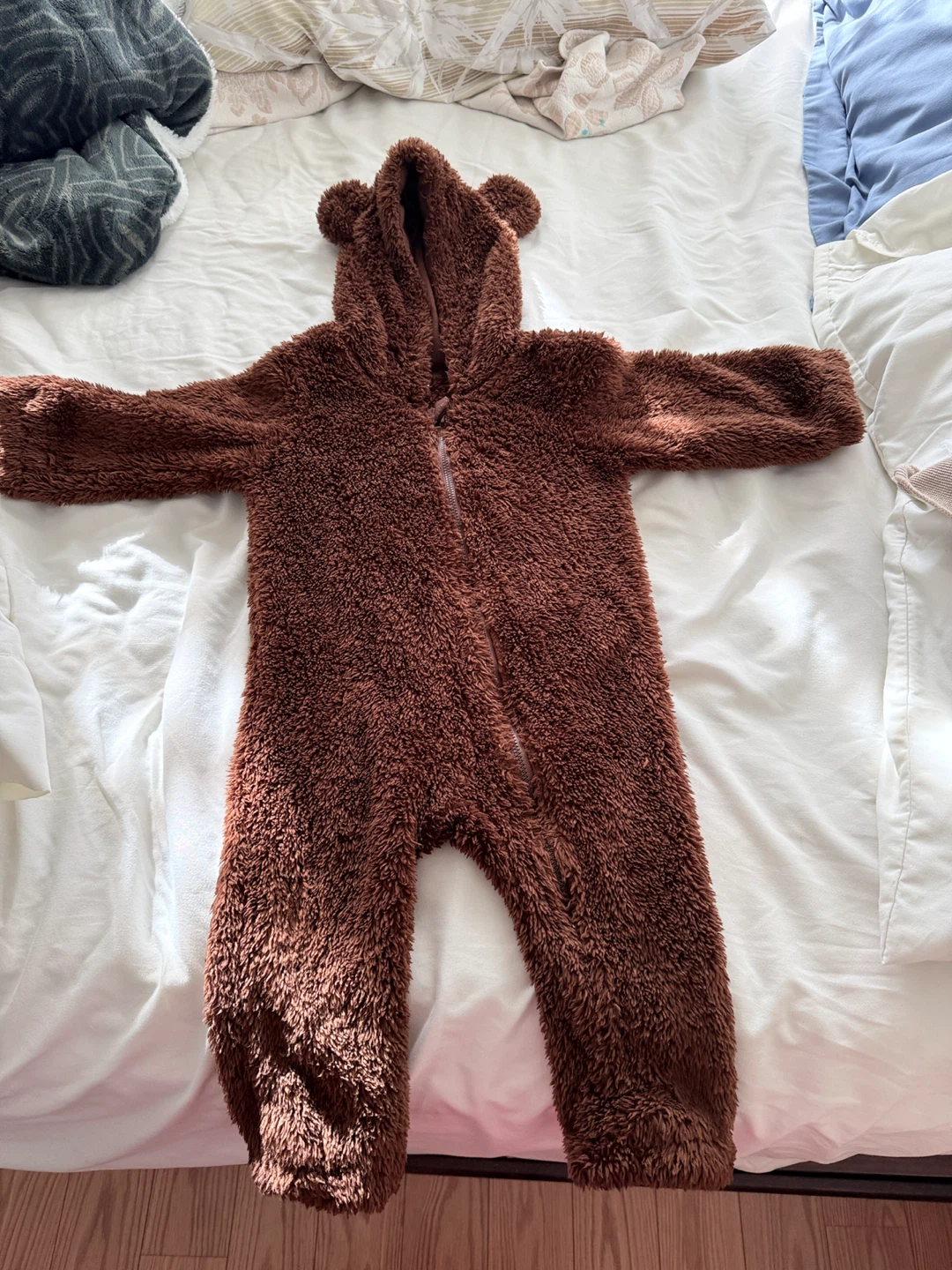 Brown Bear Fleece Bunting Suit - 12-18 Months