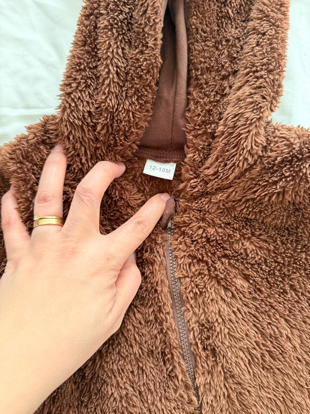 Brown Bear Fleece Bunting Suit - 12-18 Months - photo 2