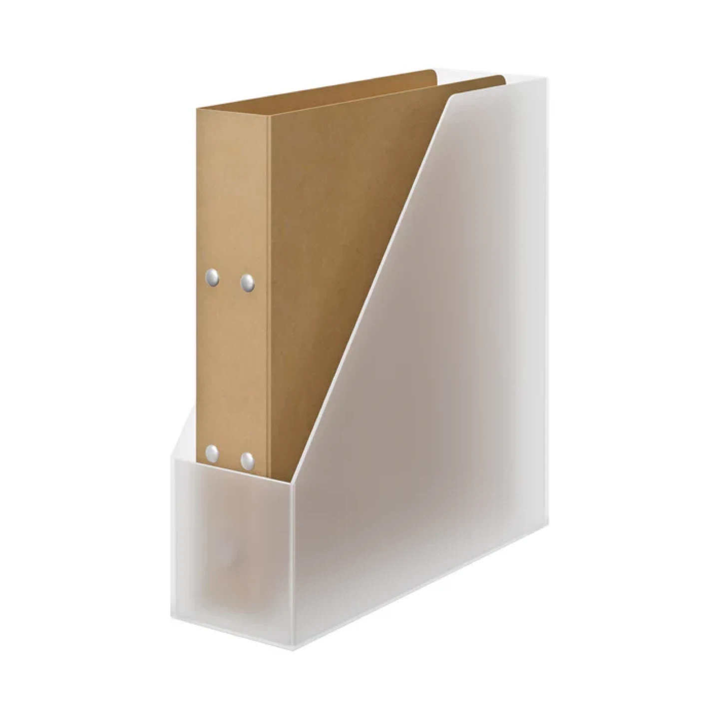 MUJI Magazine File Holder Frosted clear Set of 2