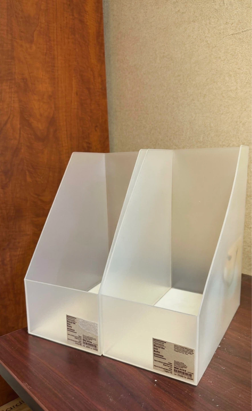 MUJI Magazine File Holder Frosted clear Set of 2 - photo 2