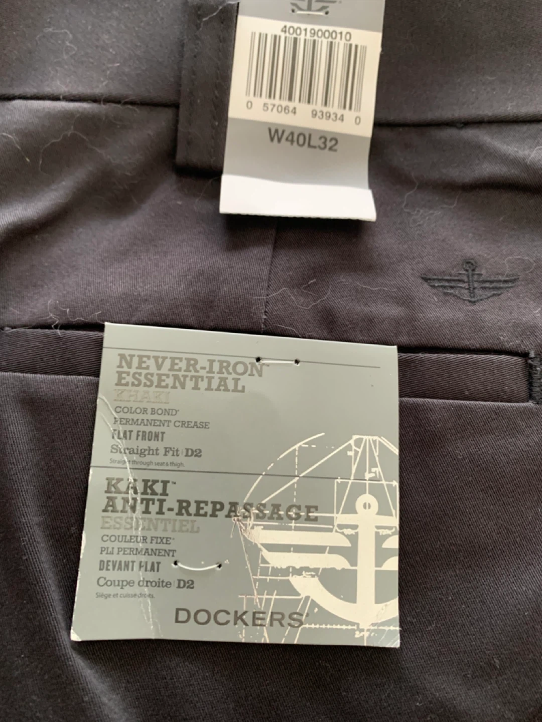 Dockers Straight Fit Flat Front Pants - 40 x 32 - photo 3