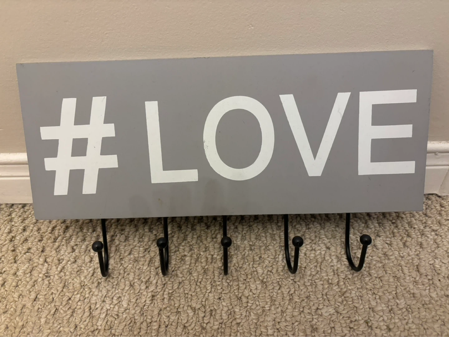 Wall Mounted rack with "#LOVE" design