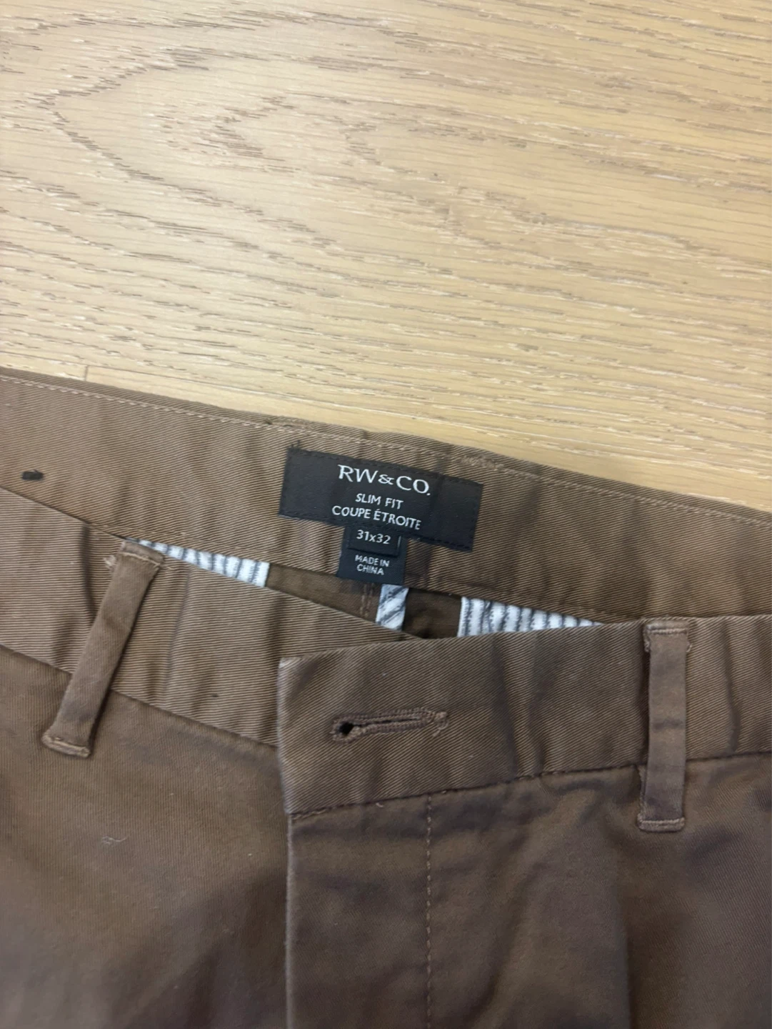 RW & CO. Slim Fit Chinos Size 31x32 - photo 3