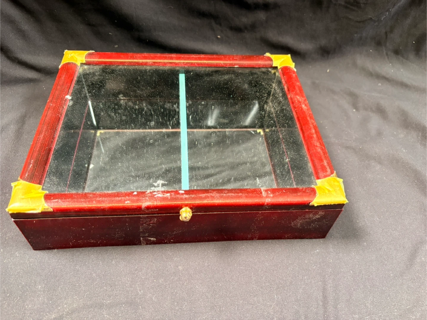 Wooden Display Box with Glass Lid