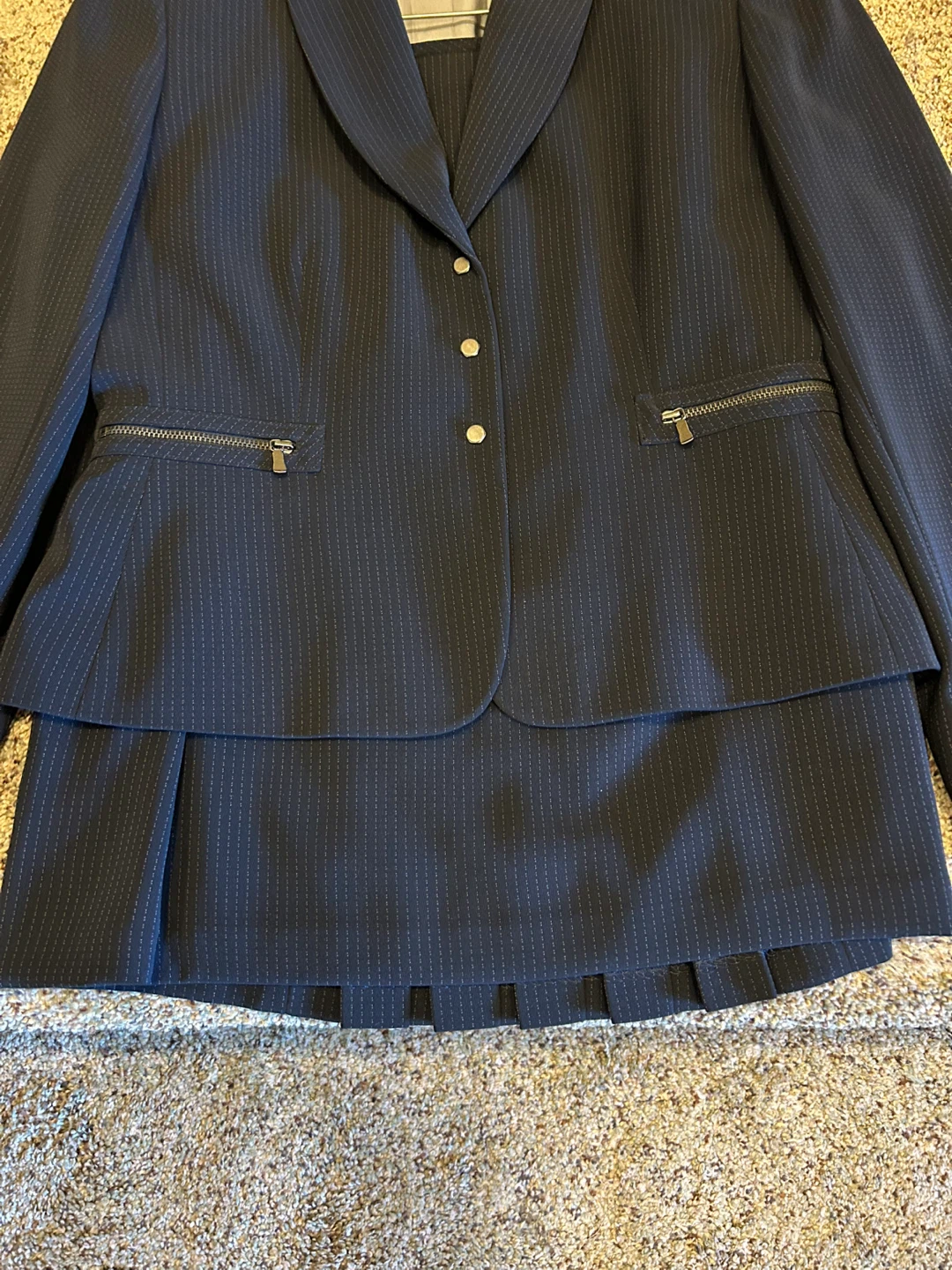 Tahari Petite 6 Pinstripe Suit Skirt & Blazer Set - photo 2