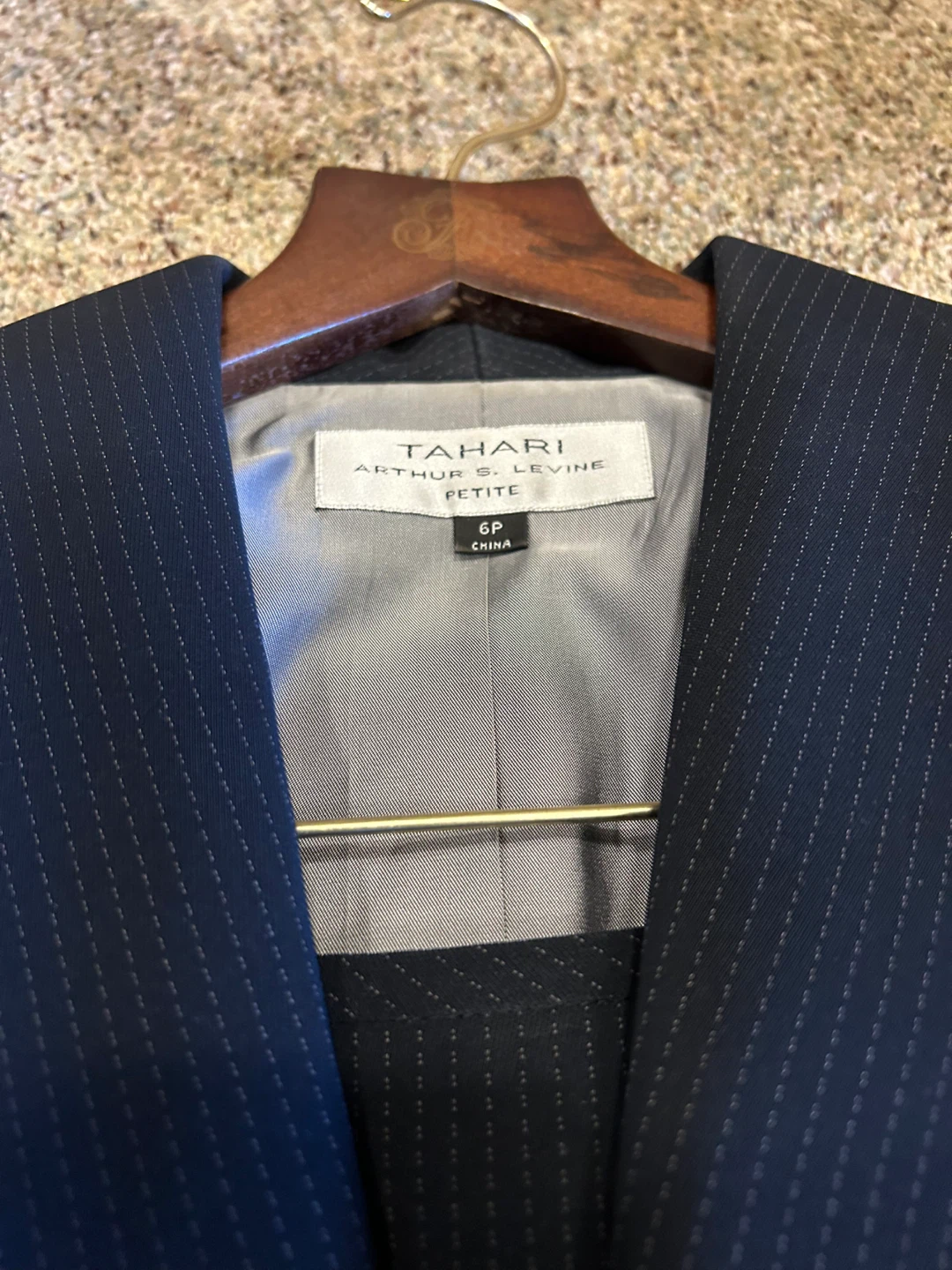 Tahari Petite 6 Pinstripe Suit Skirt & Blazer Set - photo 4