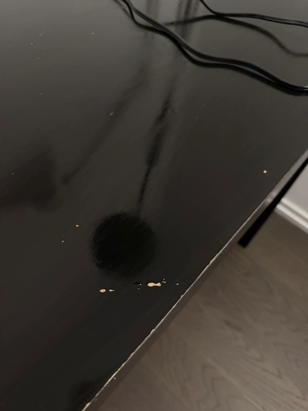 Black Desk with Drawer - photo 2