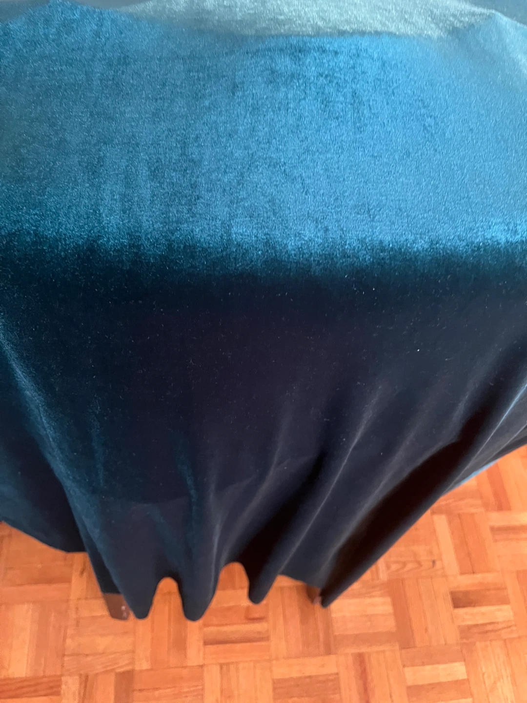 Forest Green velour stretch Velvet fabric - photo 2