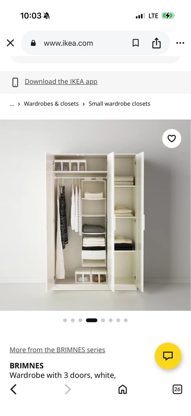 IKEA BRIMNES Wardrobe with 3 Doors - photo 3