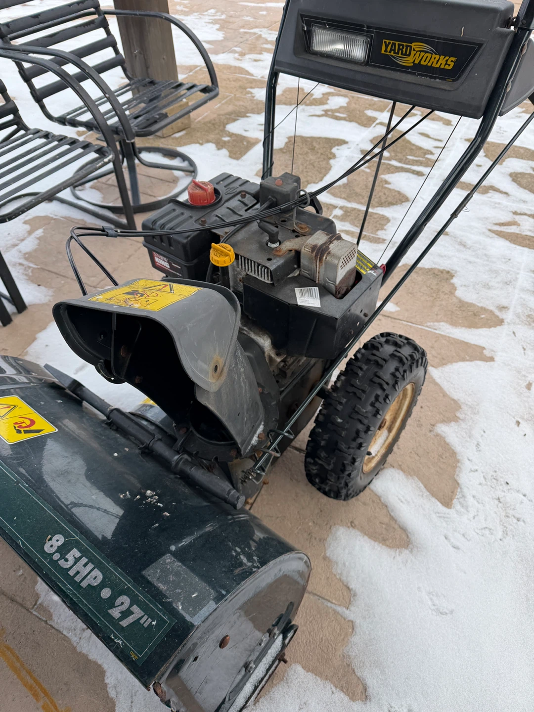 🔧 Yard Works 8.5HP 27” Snowblower – Great for Parts or Repair 🔧