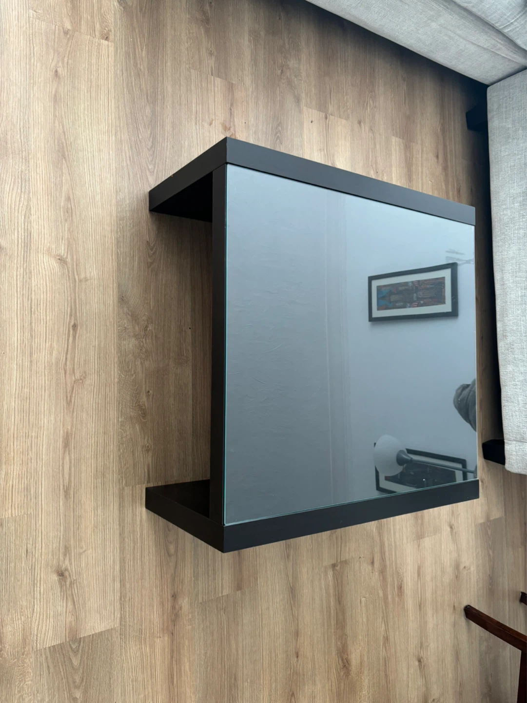 Modern Black Coffee Table with Glass Top - photo 2