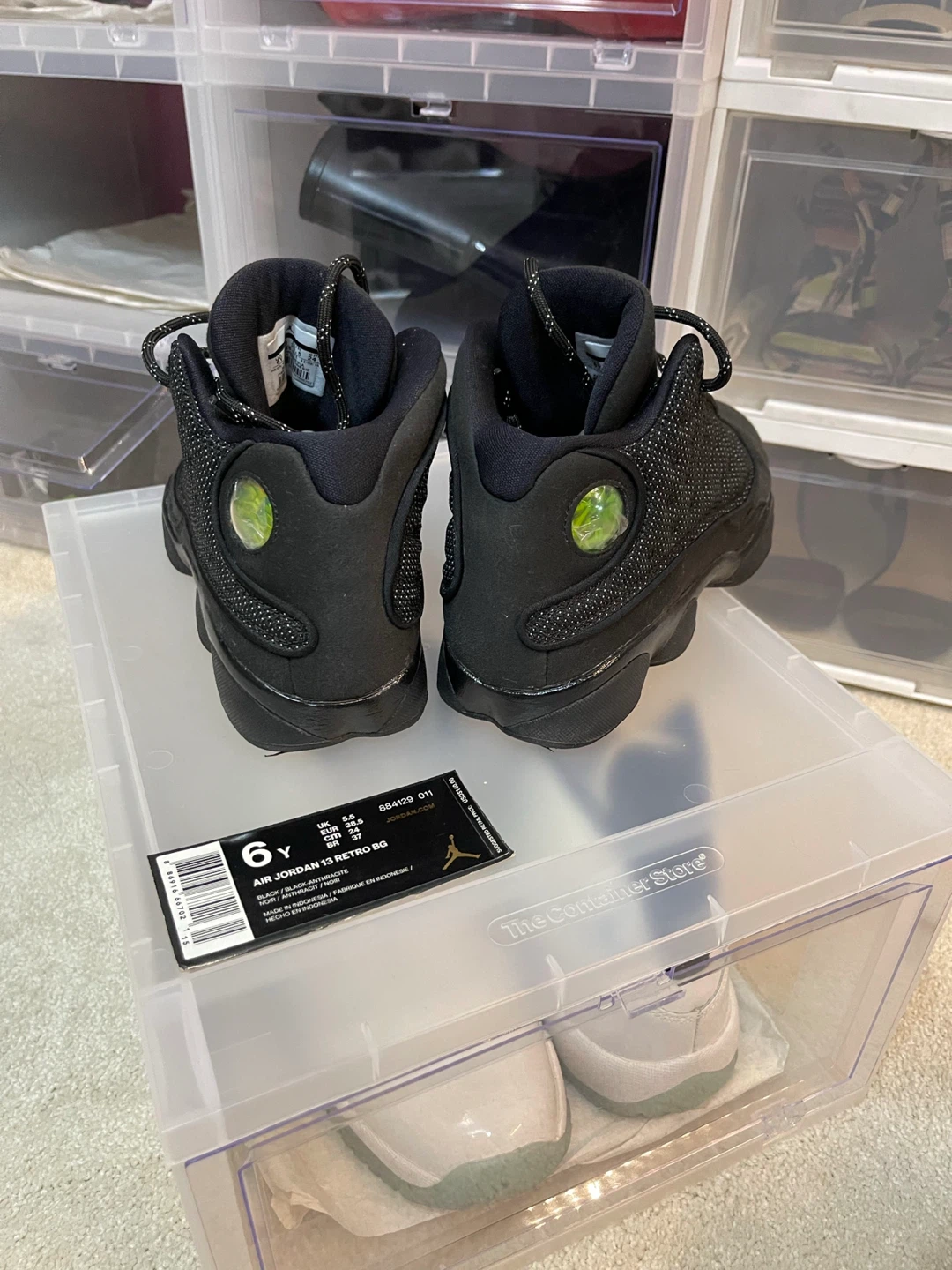Air Jordan 13 Retro BG Shoes Black Size 6Y