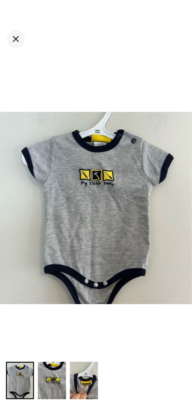 Stanley "My Little Tools" Baby Bodysuit 3-6 Months