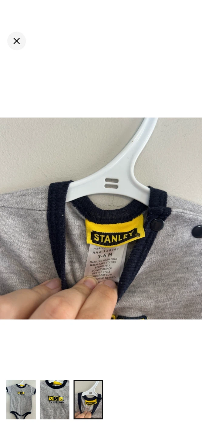 Stanley "My Little Tools" Baby Bodysuit 3-6 Months - photo 3