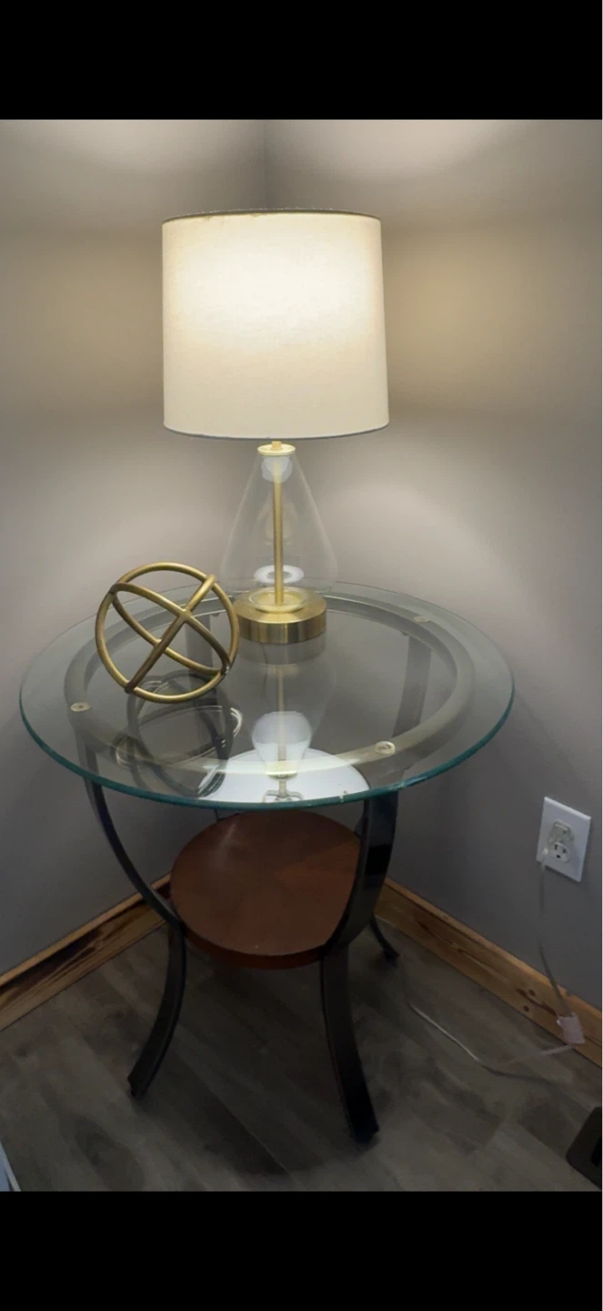 Glass top coffee table and end tables - photo 3