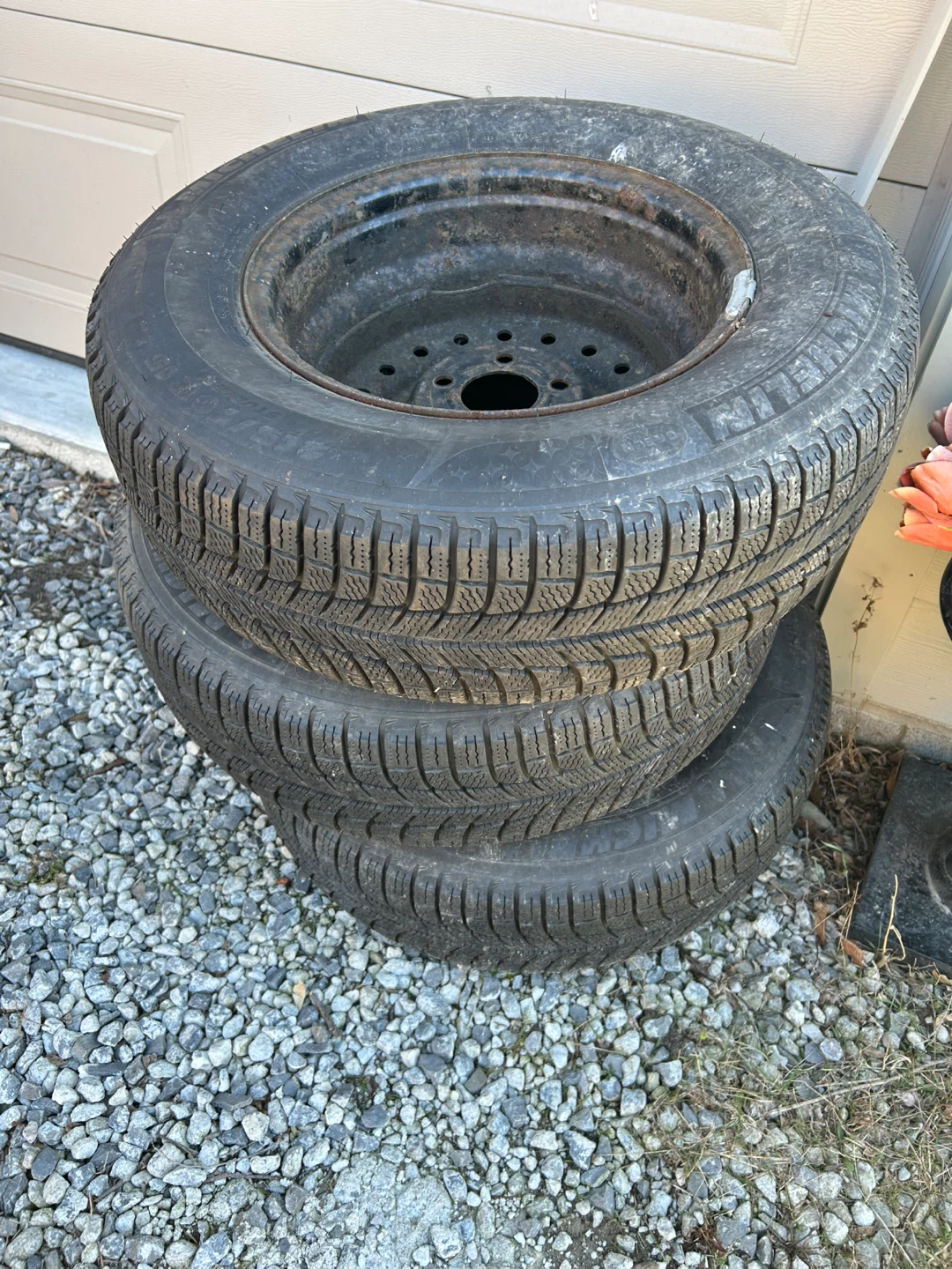 Michelin 215/70R15 Snow Tires with Rims