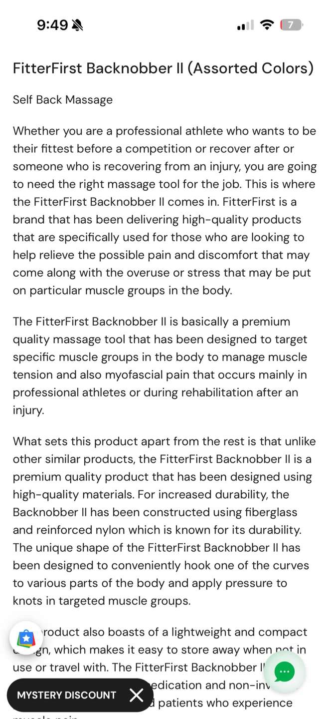 FitterFirst Backnobber II Trigger Point Massager - photo 3
